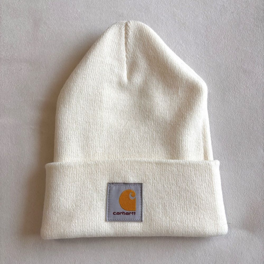 White Carhartt Beanie Hat